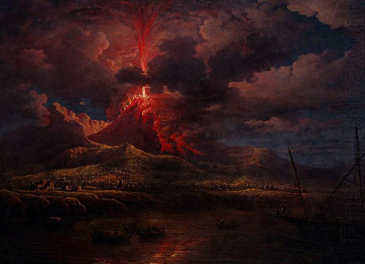 William Marlow Vesuvius erupting at Night china oil painting image